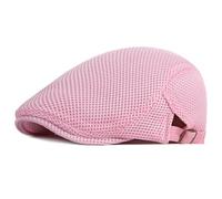AAIXXIZAO Men'S Beret Hat Mens Berets Breathable Sun Hat Caps For Men Women Mesh Beret Cap Male Female Flat Cap Beret Hats 55-60Cmadjustable Style2Pink