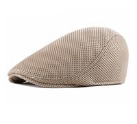 AAIXXIZAO Men'S Beret Hat Mens Berets Breathable Sun Hat Caps For Men Women Solid Mesh Beret Cap Male Female Flat Cap Beret Hats 55-60Cmadjustable Style1Khaki
