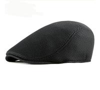 AAIXXIZAO Men'S Beret Hat Mens Berets Breathable Sun Hat Caps For Men Women Solid Mesh Beret Cap Male Female Flat Cap Beret Hats 55-60Cmadjustable Style1Black