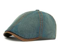 AAIXXIZAO Men'S Beret Hat Mens Berets For Women Octagonal Flat Cap Vintage Artist Painter Beret Hat Male Female Cotton Denim Beret Cap 55-60Cmadjustable 4735Oldblue