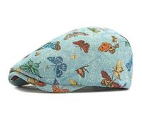 AAIXXIZAO Men'S Beret Hat Women Berets Caps For Women Retro Artist Painter Beret Hat Flat Cap Ladies Butterfly Beret Cap 55-59Cmadjustable Backbuckleblue