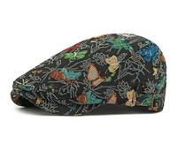 AAIXXIZAO Men'S Beret Hat Women Berets Caps For Women Retro Artist Painter Beret Hat Flat Cap Ladies Butterfly Beret Cap 55-59Cmadjustable Sidebuckleblack