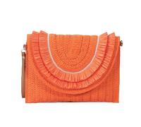 AAIXXIZAO Straw Bag Straw Weaven Bags Fashion Ladies Wrist Clutches Women Shoulder Crossbody Bags Handmade Handbags Purse Beach Bag 28X0.5X20Cm Orange