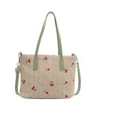 AAIXXIZAO Straw Bag Straw Woven Tote Bag Casual Satchel Bag Large Capacity Simple Messenger Bag Adjustable Strap For Outdoor Travel Green