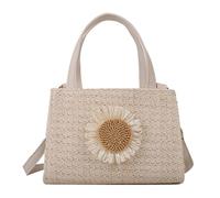 AAIXXIZAO Straw Bag Weaving Shoulder Bag Adjustable Strap Ladies Crossbody Bag For Daily Life Leisure Beige