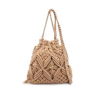 AAIXXIZAO Straw Bag Women Straw Woven Crossbody Bag Hollow Out Shoulder Bag Beach Tote Purse Handbag For Work Travel Vacation Khaki