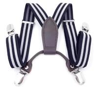 AAIXXIZAO Suspender Braces Children'S Elastic Waist Pants Clips Four Clips Suspender Pants Clips Children Suspender Belt(3 Black And 2 White)