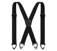 AAIXXIZAO Suspender Braces Man'S Suspenders X Style Braces Buckles Elastic Strap Suspenders Father'S Gift (Black)