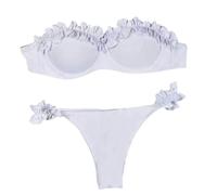 AAIXXIZAO Swimsuit Bikini Bikini Swimwear Women Swimsuit Sexy Bikini Set Bathing Suit Female Leopard Swimsuit L White