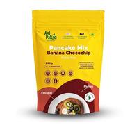 Aaj Pakao - Banana Chocochip Pancake Instant Mix | 200gms | Makes 15-20 Pancakes | Nutritious & Delicious | Sprouted Millets, Real Fruits & Chocolate | Eggless | No Preservatives | 1 Pack