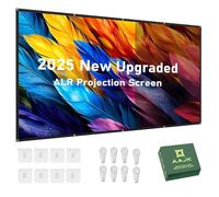 AAJK ALR Projector Screen, 4K Movie Projector Screen 16:9 HD Foldable Anti-Crease Portable Projector, Movies Screen for Home Theater Outdoor Indoor Support Double Sided Projection (80in Pro)