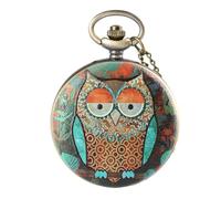AAKG Owl Pattern Pocket Watch, Multi-Style Student Watch, Necklace Pocket Watch, Pendant Chain Watch, Cartoon Owls