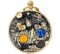 AAKG Pocket Watch, Music Watch, Eight-Tone Box Pocket Watch, Birthday Music Watch, Men's Pocket Watch, Women's Pocket Watch (Golden Shell Blue)