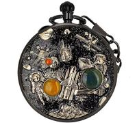 AAKG Pocket Watch, Music Watch, Eight-Tone Box Pocket Watch, Birthday Music Watch, Men's Pocket Watch, Women's Pocket Watch (Golden Shell Black)