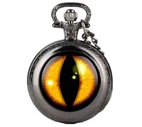 AAKG Vintage Pocket Watch, Pocket Watch for Straight Eyes, Necklace Pendant, Pocket Watch for Men, Pocket Watch for Women, Black-1