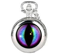 AAKG Vintage Pocket Watch, Pocket Watch for Straight Eyes, Necklace Pendant, Pocket Watch for Men, Pocket Watch for Women, Silver-2