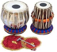 Aakrati Basic Set, Student Tabla Set, Steel Bayan, Dayan, Hammer, Cushions & Cover - Perfect Tablas for Students and Beginners on Budget, Tabla Drums, Indian Hand Drums (PDI-IB)