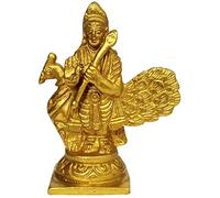 Aakrati Devyom Brass Idol Murugan Karthikeya: Subrahmanya Golden Statue (11229B)