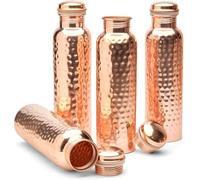 Aakrati Traveller's 100% Pure Copper Water Bottle Set of 4
