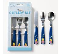 AAKSH555| 3pcs Space Dinosaur Kids Cutlery Set |Children’s Dinosaur Themed Utensils| Toddler Knife, Fork & Spoon| Baby WeaningCutlery Gift for Toddler Boy | Dishwasher Safe | Baby Shower,Birthday Gift