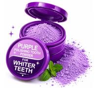AAKSH555|Purple Polishing Tooth 6 Month Supply Powder for Whiter Teeth 30g - Powder for Stain Removal, Brightening & Colour Correcting Oral Care, Vegan Friendly,[Developed in THE UK]