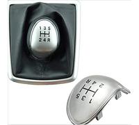 AAlamor MOMOALA Replacement 5 Speed Black Chrome Gear Stick Knob Cap Cover compatible with compatible with d Fiesta Focus - Chrome
