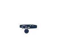 AALBORG Simple Durable Comfortable Leather Dog Collar, 42 (S), Dark Blue
