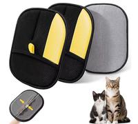 AALFA Pet Hair Removal Gloves for Cats & Dogs, Thickened Double-Sided Grooming Mitts, Reusable Hair Remover Gloves for Furniture, Carpet, Clothing, and Car Interiors (2pcs)