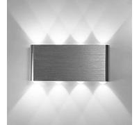 AALIN LED Wall Lights Up and Down Wall Light, 8W Indoor Aluminium Bedside Wall Lamp Wall Wash Light for Living Room, Bedroom, Hallway Dining Room Stairs (White)