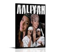 Aaliyah Anti Splash Art Posters Living Room And Bedroom Hanging Paintings Suitable for Multiple Scenarios No Need for Punching Easy to Install Suitable for Gifts And Personal UseFrame-style16x24inch(4