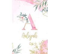 Aaliyah Notebook: Pink, Cute Heart, Personalized Name, Cute pug journal for Aaliyah Blank lined Cute Notebook: A colorful 6x9" (15.24cm x 22.68cm) A5 Notebook with 120 blank lined pages