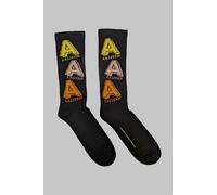 Aaliyah Tricolour Ankle Socks in Black Aaliyah Black One Size