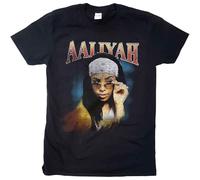 Aaliyah Trippy Official Tee T-Shirt Mens Unisex (Medium) Black