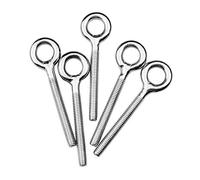 Aallo 10 Pcs M4 Eye Bolts 304 Stainless Steel Ring Bolts Ring Hand Tightening 0Screw Long Shank Corrosion Resistant for Living Lifting and Various Engineering Lifting Equipment