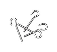 Aallo 10Pcs M4 Hook Bolt 304 Stainless Steel Screw Hooks High Hardness Steel Hook Bolt Long Shank for Brazilian Hammocks, Swing Chair, Garden, Boat