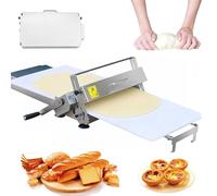 aallwwsso Commercial Dough Sheeter, Double-Sided Puff Pastry And Fondant Sheeter, Manual Sheeter,Adjustable Thickness Range 0 To 25 Mm,Foldable Design, Suitable For Bakeries And Pastry Shops Model400
