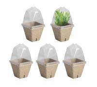 AALLYN Starter Plant Pots - Planting Pots with Humidity Domes,Peat Pots, Small Biodegraded Eco-Friendly Plant Seedling Starters Kit, Seed Germination Cups