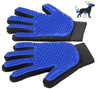 AALPET Pet Grooming Glove-Pet Hair Remover Glove- Perfect pet Cleaning Brush Glove- Perfect Washing Glove Brush of The Dog & pet for Short and Long Fur - 1 Pack (Right-Hand), Blue