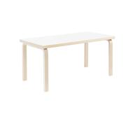 Aalto 80A Table Rectangular Birch/ White Laminate