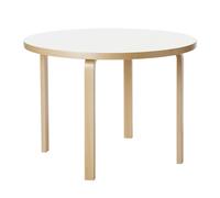 Aalto 90A Round Table Birch/ White Laminate