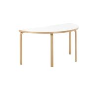 Aalto 96 Semi-Round Dining Table White