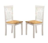 aalto white oak wooden dining chairs in pair