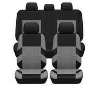 AALXF Car Seat Covers for VW ID.3 (E11 2019-2025 2026), Breathable Auto Cushion Protectors Airbag Compatible Full Set Front Rear Split Bench Interior Accessories SUV,Grey- full set