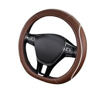 AALXF Car Steering Wheel Cover for MG ZS 2017-2020 2021 2022 2023 2024 2025,Anti-Slip Breathable Durable Steering Wheel Cover Leather,Steering Wheel Protector Car Accessories,A-brown-D-shaped