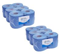AAM Blue Roll 12 Pack for Kitchen, Workshop, Restaurants | Environment Friendly Kitchen Roll | Paper Towels | Toilet Rolls | Hygienic Fast Drying Tissue Paper
