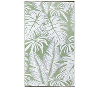 AAMEN 120x180cm Garden Area Rugs, Waterproof Patio Picnic Mat, Non-Slip & Washable Rug, Lightweight Hallway Runner Rug, Plastic Large Rugs Living Room, Camping Mat Garden Storage (Green & White)