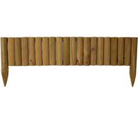 Aamen 6 X 1M Wooden Log Roll Border Fixed Picket Border Fence Edge Garden Border Section Outdoor Lawn Edging