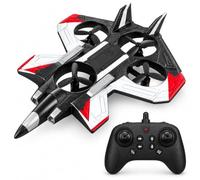 AAMEN Drone Fighter Plane, RC Fighter Plane with Lights, Vertical Take-Off | Remote control fighter plane with vertical take-off, multi-directional steering, lights and compact black military design