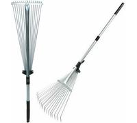 Aamen Garden Telescopic Adjustable Leaf Rake Artificial Grass Soil Rake