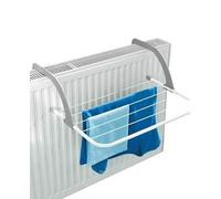 AAMEN Grey & White Radiator Airer |Radiator Drying Rack |Clothes Dryer| Over Radiator Towel Rail | Foldable & Adjustable Arms| Indoor & Outdoor| 4m Drying Space & 9 Hanging Bars(51x 35 x 17cm)